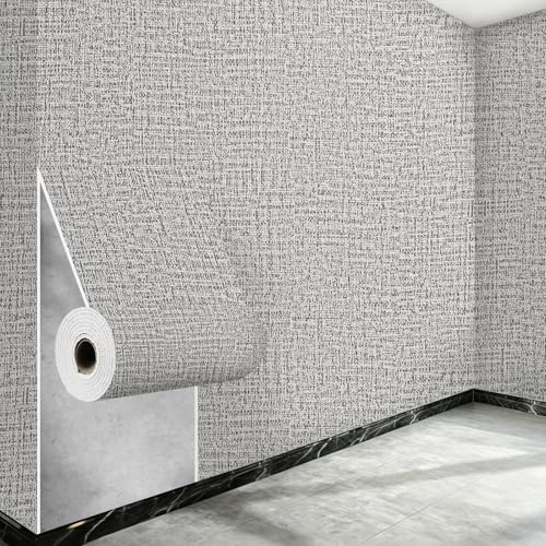 Anttyscar 9Roll Grey Thicken Self Adhesive Wallpaper 3D Thermal Insulating Peel and Stick Wallpaper Thermal Insulating Wall Panels Stick On Wall Covering Kitchen Removable Furniture Sticker