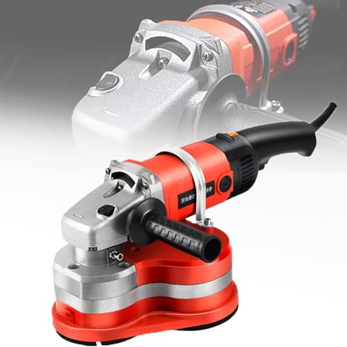 Lijadora de hormigón de 3 Cabezales, 10 cm, 2800 W, 6 velocidades y Campana de succión para lijar hormigón, Cemento, mármol y Granito