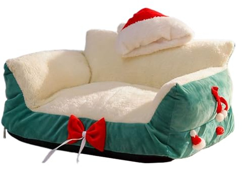 Lit d'hiver à glissement de nid lavable pour la maison pour les petits et moyennes animaux de compagnie, oreillers de sommeil confortables | Lounger animal doux et confortable, lieu de repos chaud