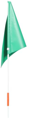 HYTROVE Mástil de Bandera de Bicicleta para 1 Pieza, Fibra de Vidrio Sólida, Resistente al Desgarro, Color Verde, Accesorio de Seguridad para Ciclismo Infantil, Fácil de Instalar