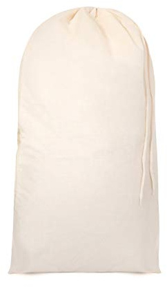 Bronta Mill Plain Natural 100% Cotton Drawstring Stuff Bags | Eco Friendly Storage Pouch | Beige - XL - 75cm x 50cm