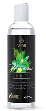 Vibratissimo 2-in-1 Play Gel 250 ml I Liebes- & Gleitgel mit Aloe Vera I Lubricant Gel für Silikon Toys & Latexkondome geeignet I water based