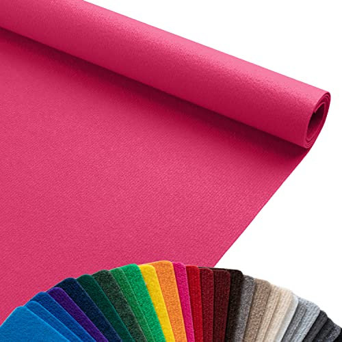 Primaflor Event-Teppich Meterware Dublin - Pink, 2,00m x 11,00m, Viele Farben, Schwer Entflammbarer Hochzeits-Läufer, B1 Messeteppich, Gangläufer