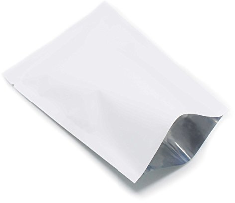 WACCOMT Pack 200 unidades de bolsas planas de tereftalato de polietileno abierto, sellables al vacío, almacenamiento de alimentos, de plástico mate 5x8cm (1,97 x 3,15 pulgadas), color blanco
