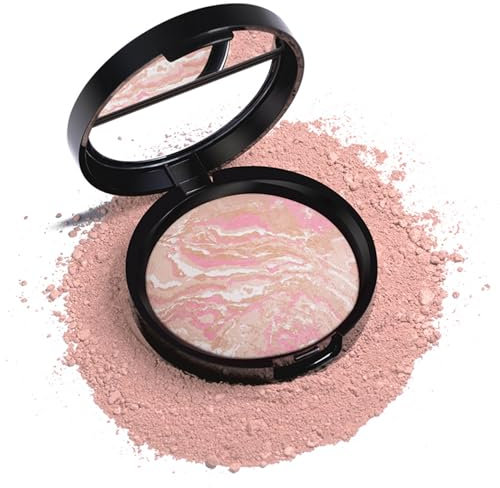 Fondotinta in polvere per la correzione del colore, copertura trasparente a luce, fondotinta in polvere leggero, finitura naturale semi-opaca radiante (scatola nera)