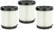 vhbw 3x Faltenfilter Ersatz für Bosch 1 600 A01 1RT, 2 608 000 663 für Staubsauger - Patronenfilter, Weiß