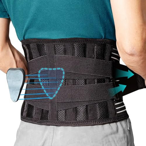 Smarthers Faja Lumbar Hombre y Mujer - Faja Lumbar Mujer y Faja Abdominal Hombre - Alivio del Dolor Instantaneo - Ajuste Perfecto y Comodidad de Grado Médico para hacer deporte - Fajas para Espalda