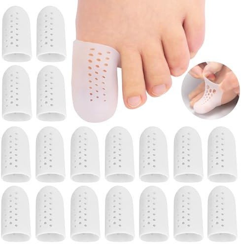 18 Stück Zehenschutz Großer Zeh,Zehenkappen Großer Zeh,Zehenschutz Silikon,Zehenschutz,Silikon Atmungsaktive Zehenschutz für Blasen, Hhneraugen, Eingewachsene Zehenngel