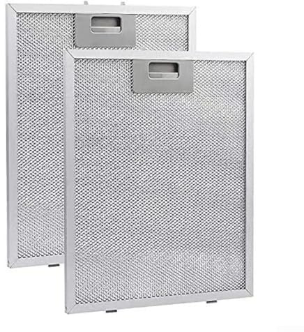 Jonikuper Metal Grease Cooker Hood Filters, 250 x 310mm, 5-Layer Aluminum Extractor Fan Vent Filter, Replacement for Most Cooker Hoods and Extractor Fans (2PCS)