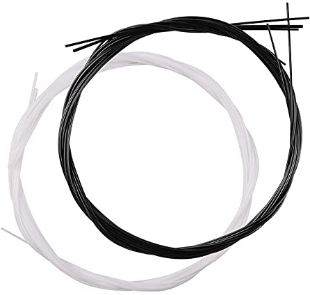 Generic Paket med 2 Set Nylon Ukulelesträngar, .024-.026 Storlek, Ersättningssträngar för Sopran/konsert/tenor Ukulele, Svart + Vit Färg
