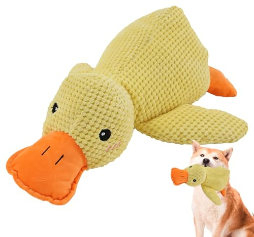 2 x mjuk hund lugnande hundleksak, ny uppgraderad tass kärlek lugnande leksak för hundar, pipande hundar leksaker för att hjälpa till med tuggning för tristess, medelstora valpleksaker