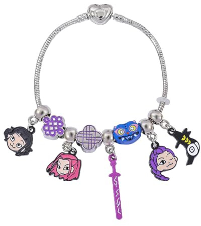 QKEOISUD Kpop Merch Rumi Zoey Mira Inspired Series Bracelet for Womens Friendship Charms Bracelets,DIY Guild Cosplay Animation Party Costume Accessories for Fans,Korean Style POP Cartoon Jewelry Gifts