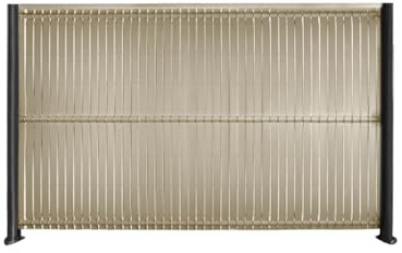 Mazovia Frangivista Giardino, PVC, 153x250 cm, Beige, Marrone Chiaro, Recinzione Giardino Resistente alle Intemperie e ai Raggi UV, Moderno Canniccio Frangivento, Senza Fori