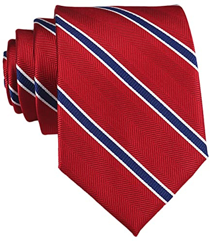 Ctskyte Mens Boy Red Blue Repp Stripe Jacquard Woven Silk Tie College Graduation Necktie