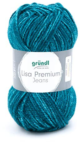 Filati per maglieria Lisa Premium Jeans vert-bleu tacheté 4747-05