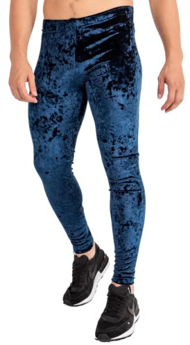 Kapow Meggings Velvet Material Men's Leggings (Velvet Royale, Large)