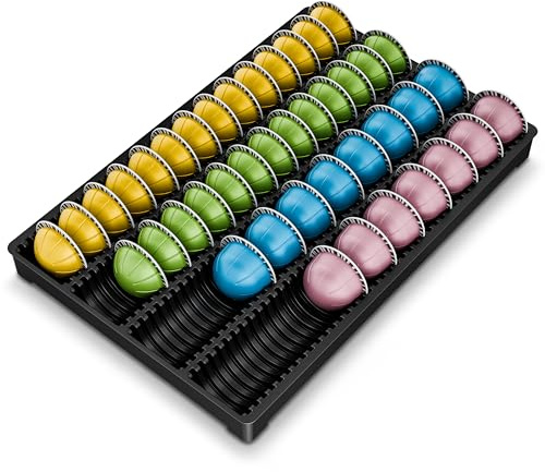 EVERIE Drawer Coffee Pod Organizer for Vertuo Capsules – Holds Up to 40 Large or 52 Small Pods, Space-Saving Insert Tray, Fits Kitchen Cabinets, 15.4 x 10.2 x 1.2