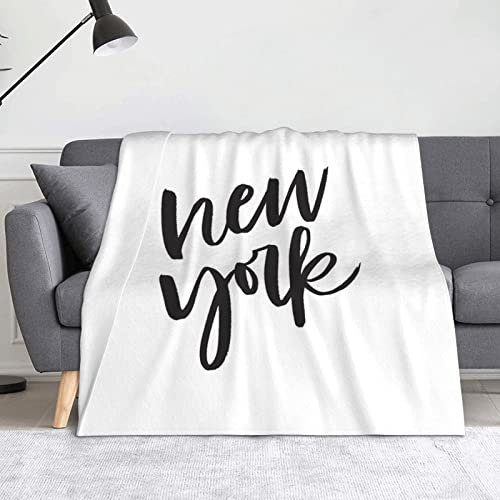 OTRAHCSD Decke, New York Überwurfdecke, weiche, leichte Flanelldecke für Sofas, Bett, Setten (150 x 125 cm)