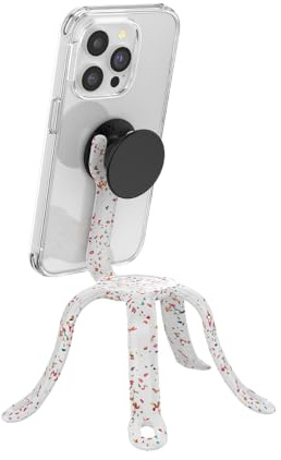 PopSockets Flexibelt telefonfäste och stativ, telefonstativfäste, universellt enhetsfäste – cirkus regrind kokosnöt kräm