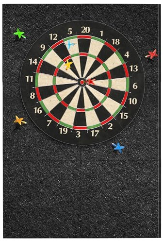 KEAGAN Dart Board Wall Protector Felt Dartboard Wall Protection Self-Adhesive Spliced Wall Surround Board Dart Board Backing Felt Wall Tiles Cork Dart Board Backer Cork Board(Rectangle)