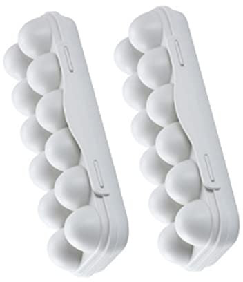 OSALADI 2pièces Boîte à Oeufs Empilable Compartiments Pour Réfrigérateur Organisateur De Stockage Oeufs Pratique Et Durable Pour Cuisine Et Camping