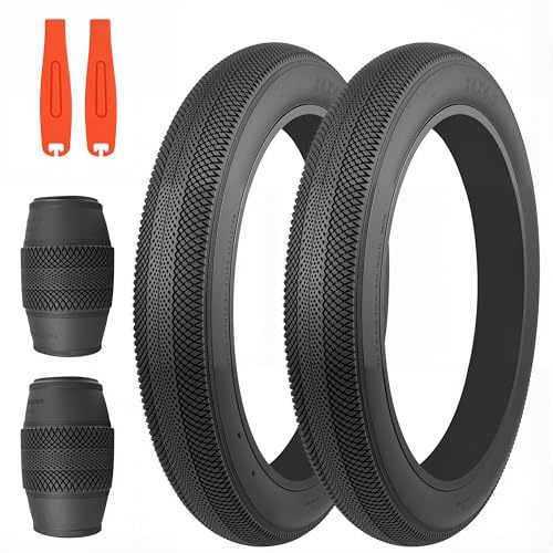ZUKKA 2-pack 30TPI vikbar e-cykel däck 24 x 4,0 tum tjock cykel rock kompatibel mountainbike MTB cykel, cykel vägcyklar lera smuts offroad