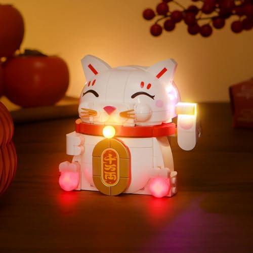 LocoLee Licht Set Kompatibel mit Lego 40813 Glückskatze, Nur Lichter Set - Kein Modell, Licht Beleuchtung Set Compatible with Lego Lucky Cat 40813