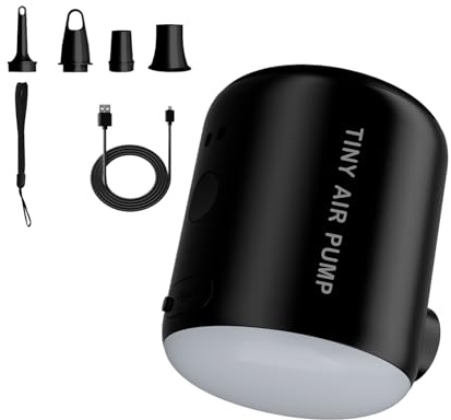 Pompa elettrica per gonfiabili – Pompa ad aria elettrica per materassi gonfiabili | Ricaricabile | Attrezzatura Esterna 2200 mAh Strumento di gonfiaggio per casa, viaggio, campeggio, picnic