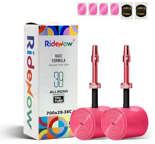 RideNow 36 g TPU-slang, vägcykel, kompatibel med 700 x 18/23/25/28/30/32C, 2-pack 700C ultralätt cykelslang med 45/65/85 mm, Prestaventil av metall