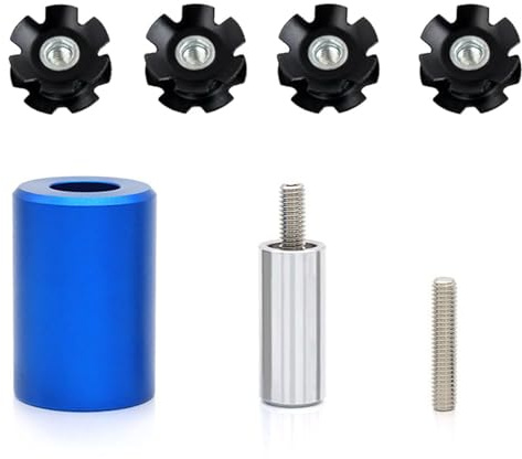 JOYOLA Fourche de Vélo Écrou Étoile, écrou étoile de Jeu de Direction, kit d'accessoires de Douille de Tige Centrale, pour Vélo de Réparation pour 22,2, 25,4 et 28,6 mm