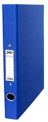 Jotie A4 Ring Binder Folder, Durable 2 Ring A4 Binder for Files & Documents, 40mm Spine, 250 Sheet Capacity, Thumb Hole & Spine Label, Office School File Storage, Blue, Pack of 1