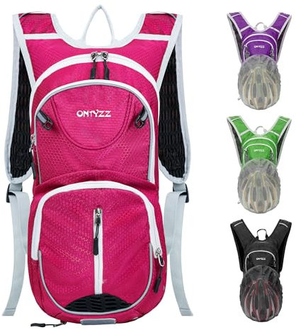 ONTYZZ Bicycle Backpack 12L Unisex Nylon Waterproof Sport Backpack for Fitness Running Hiking Climbing Camping Skiing Biking Trekking Cycling Rucksack Red