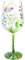 NymphFable Weingläser Bunt Libellen Blumen Rotweingläser 15 oz Neuheit Geschenk für Geburtstage, Hochzeiten, Valentinstag