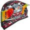 ILM Casco Moto Integrale per Uomo e Donna-Casco Moto con 2 Visiere Compatibile con Pinlock Trasparente e Colorato-Casco Motocross Street Bike ECE Modello Z501,Armor Red,M