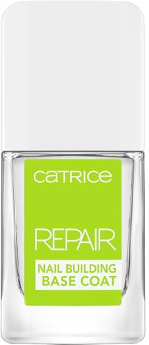 Catrice Nail Repair Nail Building Base Coat, Unterlack, transparent, pflegend, mit Ölen, reparierend, härtend, transluzent, ohne Aceton, vegan, Mikroplastik Partikel frei (10,5ml)