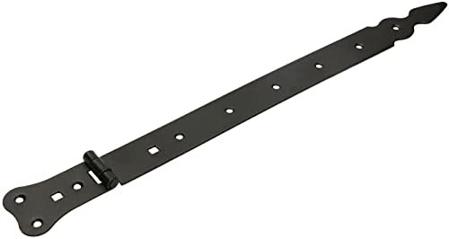 KOTARBAU® Ladenband 400 mm Torscharnier Türband Werfgehänge Kreuzgehänge Türscharnier Scharnier Schwarz Rostfrei Gartentorband Baubeschlag Robust