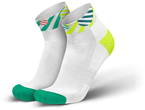 INCYLENCE Globes Short gepolsterte Laufsocken kurz, schweißableitende Running Socks für Damen und Herren, atmungsaktive low cut Sportsocken mit Anti-Blasen Schutz, leichte Kompression, Grün, 35-38
