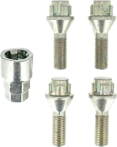 Restagraf - Jeu de 4 Vis de Roue Antivol - Embase Conique - Bloc Jante Acier & Alu - M12-1.50 X 23 mm - Réf. 188603