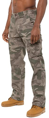 BRAND KRUZE Pantaloni cargo da uomo KZ116 mimetici verdi mimetici estivi jeans tutte le taglie, Vintage, 34W/30L