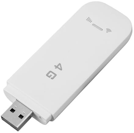 Módem WiFi USB 4G LTE, Dispositivos Móviles de Internet con Ranura para Tarjeta SIM, Mini Enrutador Portátil con Punto de Acceso de Viaje, Cifrado WiFi WPA WPA2, Admite 10 (White)