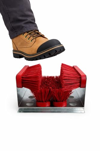 Synx Tools Balayette à Pieds Professionnel - Brosse pour Bottes et Chaussures, Tapis de Brosse Extérieur
