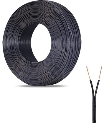 ZoZoMaiy 2 Kern Elektrischer Draht 22 AWG PVC Flexible Kabel 10 Meter Elektrokabel 22 Gauge Elektrischer Draht Kabel Durchmesser 1,8 * 3,6mm für Elektronischen Testzwecke
