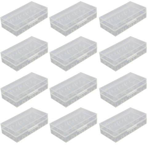 GTIWUNG 12 Pezzi 18650 Batteria Custodia Custodia Protettiva Batteria Custodia in Plastica Trasparente, Pratica Scatola Della Batteria per 18650/CR123A/18350/17670 Batteria