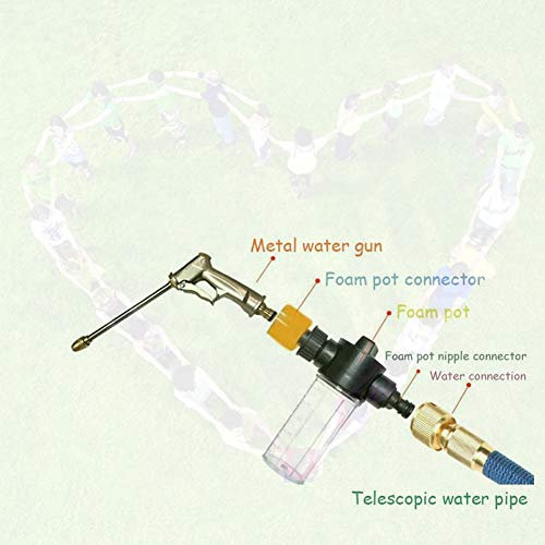 CONGRUI Colección de pistolas de riego para manguera de riego, pistola de pulverización de limpieza de coche, pistola de agua ajustable para riego de jardín (traje de 7,5 m)