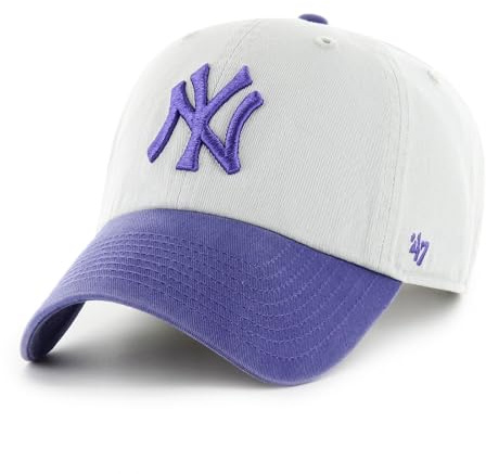 '47 New York Yankees MLB Clean Up Two Tone Grau Lila Verstellbare Cap One-Size
