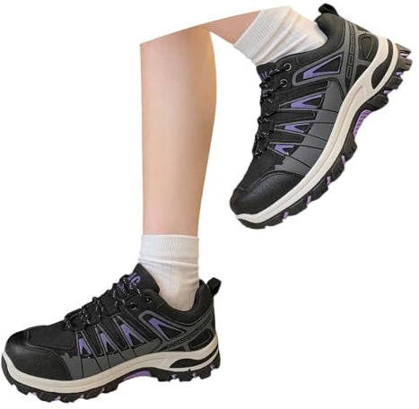 Generisch Sneaker da donna, leggere, larghe, scarpe da ginnastica, comode, da ginnastica, larghe, antiscivolo, per corsa, palestra, fitness, corsa, costume tradizionale, Nero , 37 EU