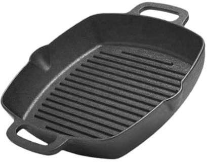 Gcljlmy Plancha de hierro fundido sartén parrilla cuadrada Pan antiadherente Teppanyaki sartén al aire libre parrilla para cocina de carne