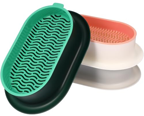 Lurrose Set da 3 Fioriere per Erba Gatta in Plastica Resistente Cassetta Pratica per Piantare senza Terra Ampia Area di Semina Scatola Creativa per Piante da Gatto Domestico per Uso