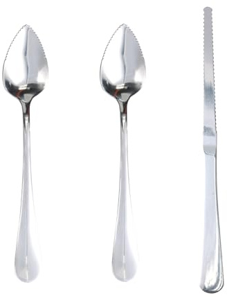 3 Pezzi Pelapatate Acciaio Inossidabile Cucchiaio Per Kiwi Bordo Seghettato Cucchiaio Per Pompelmo Per Agrumi Come Pompelmi, Arance E Kiwi