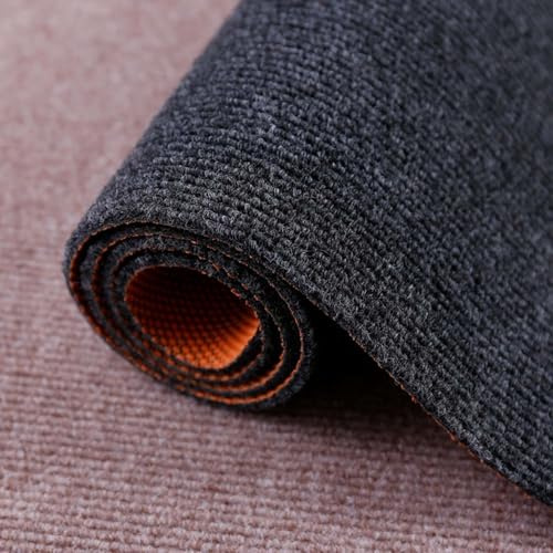 Halkfri skrivbordsstol matta och tvättbar matta för vardagsrum sovrum och kök – kort lugg utomhus hallmatta svart 90 cm x 120 cm – mångsidigt golvskydd